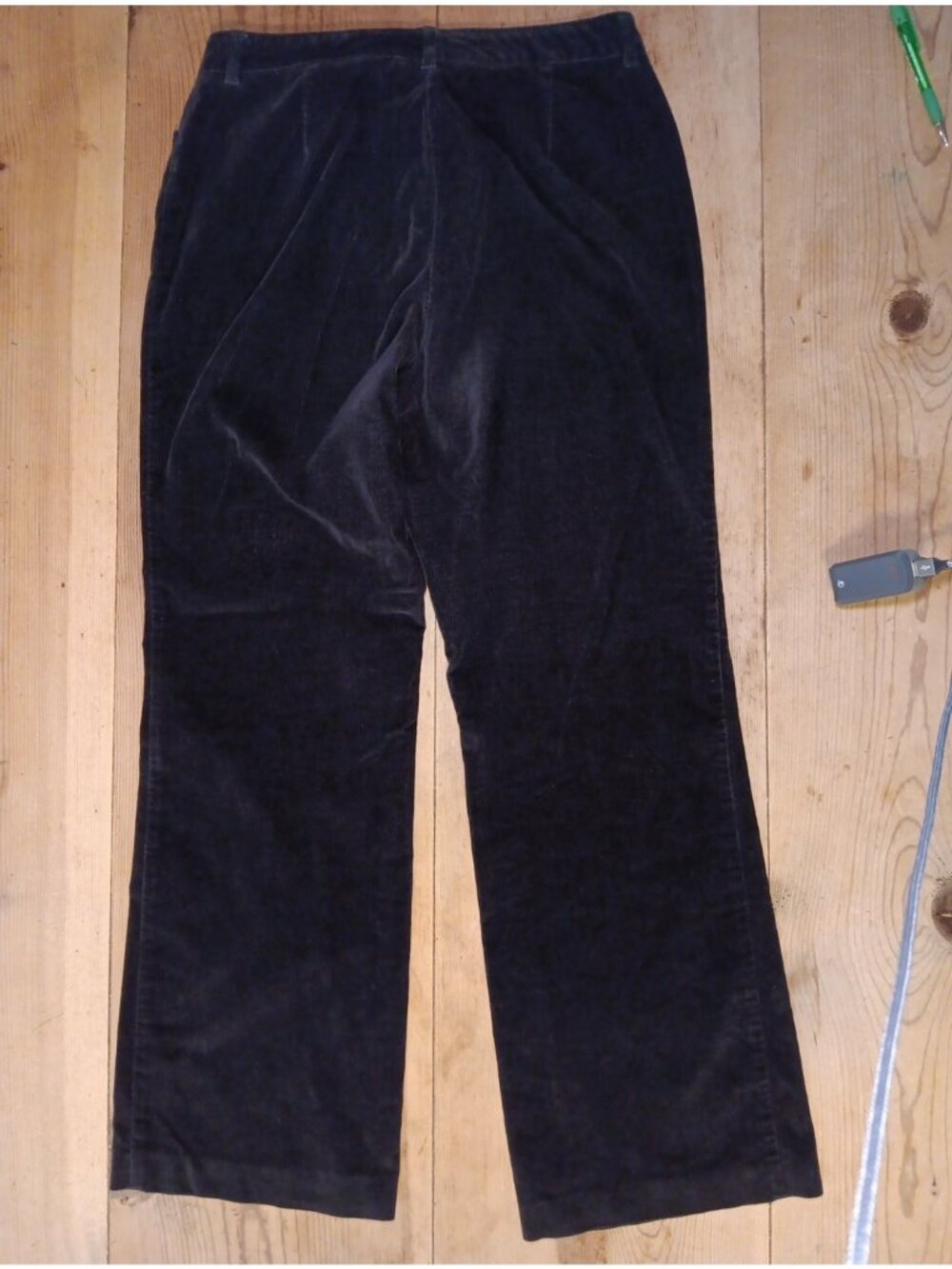 Jones Wear Sport Corduroy Pants Womens 12 Black Stretch Straight Leg Winter